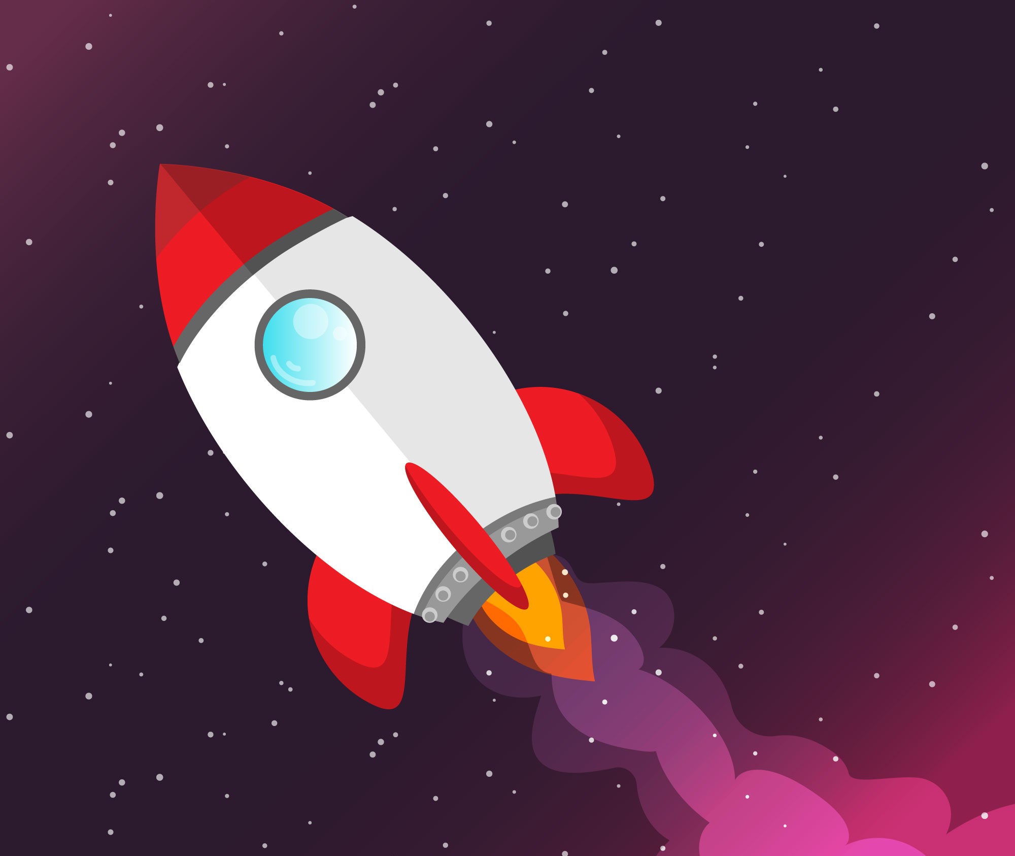 Rocket launching into space